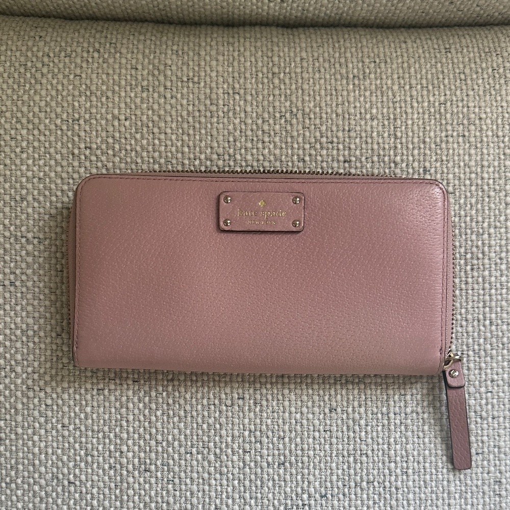 Kate Spade Mauve Zip-Around Wallet